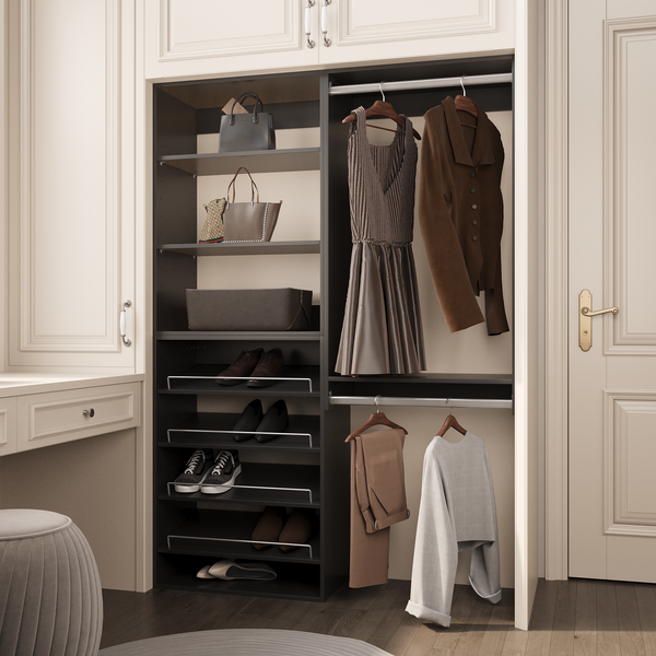 Modular Wardrobe System With Shoe Rack And Hanging