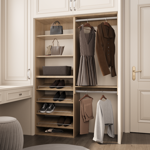 Modular Wardrobe System With Shoe Rack And Hanging