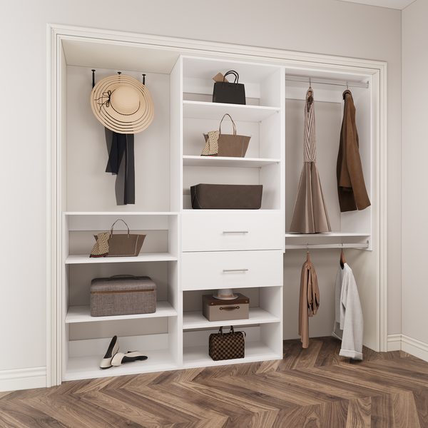 YChoiceMe 58.5-94.5'' W Closet System Starter Kit