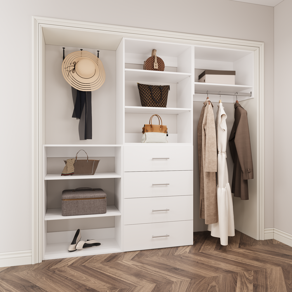 YChoiceMe 58.5-94.5 In Wide Drawer Closet System