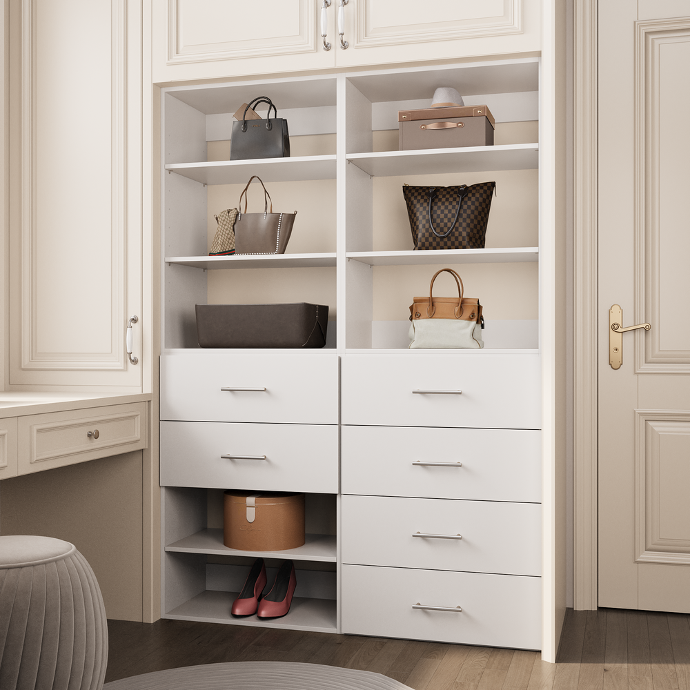 YChoiceMe White 6 Drawer Wardrobe