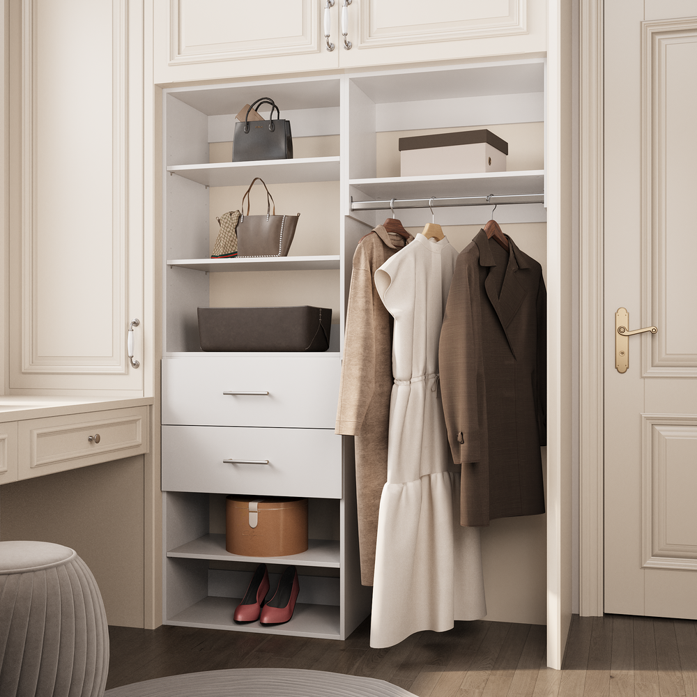 YChoiceMe Solid Wood Closet Organizer System