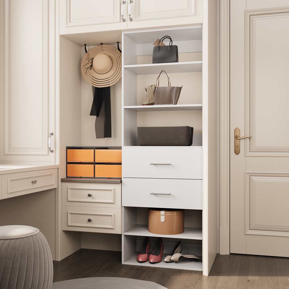 YChoiceMe Two Drawer Wooden Organizer For Tight Spaces