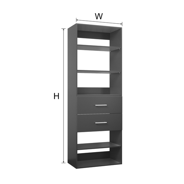 YChoiceMe Two Drawer Wooden Organizer For Tight Spaces