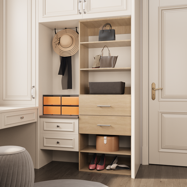 YChoiceMe Two Drawer Wooden Organizer For Tight Spaces