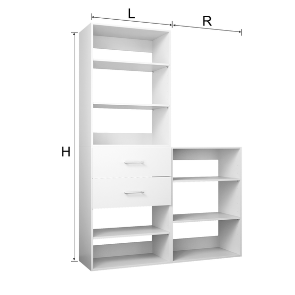 Modular Wardrobe System With Drawers