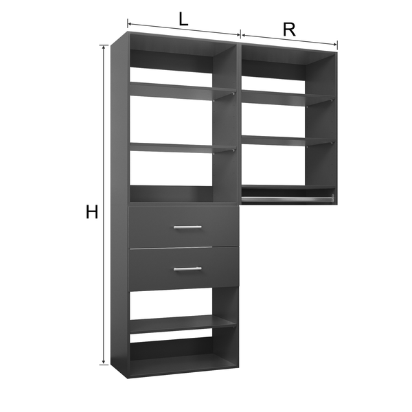 YChoiceMe Two Tier Deluxe White Coat Closet