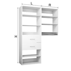 YChoiceMe Two Tier Deluxe White Coat Closet