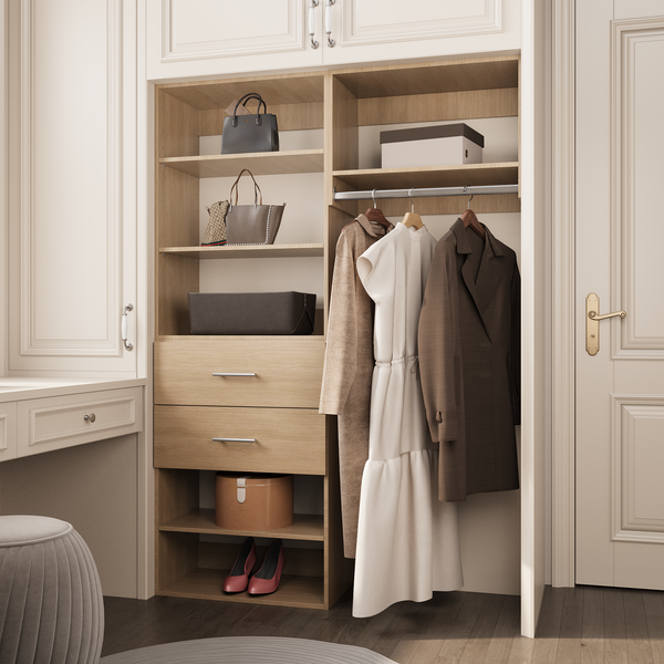 YChoiceMe Solid Wood Closet Organizer System