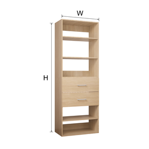 YChoiceMe Two Drawer Wooden Organizer For Tight Spaces