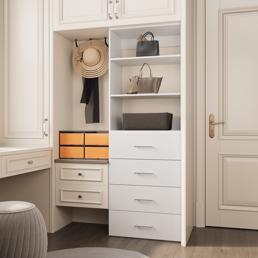 YChoiceMe 4-Drawer And 3-Drawer Open Storage Cabinet