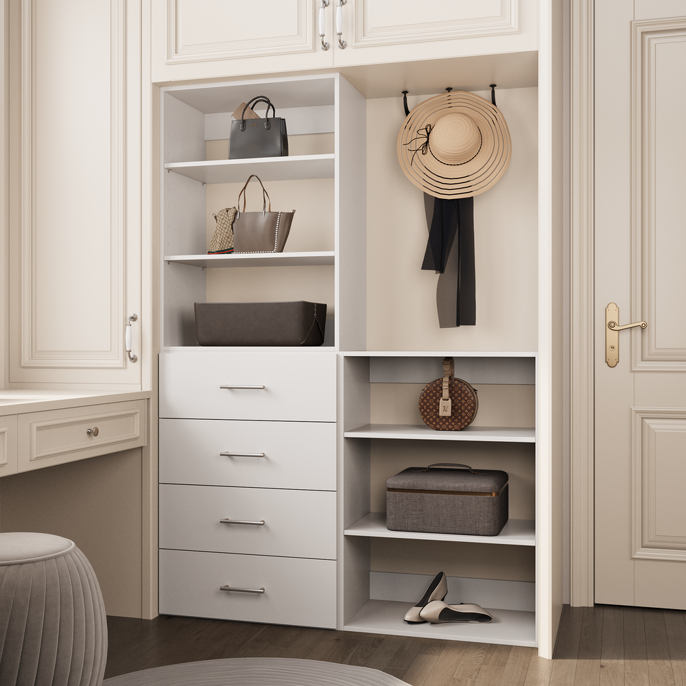Modular Wardrobe System With 4 Drawers