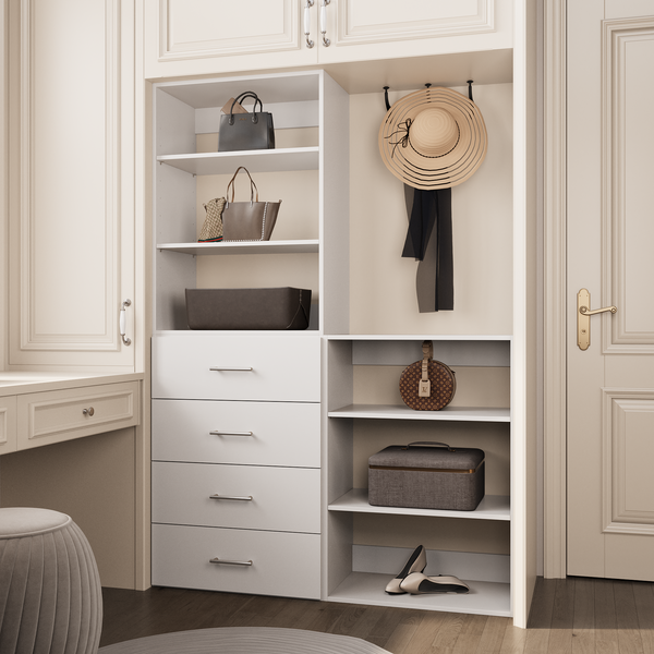 Modular Wardrobe System With 4 Drawers