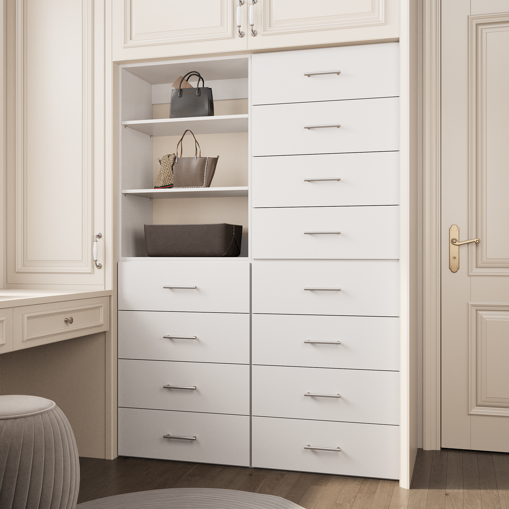 YChoiceMe White Storage Armoire With Drawers