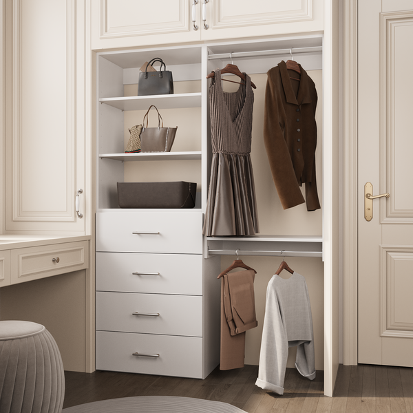 YChoiceMe White Storage Armoire With Drawers