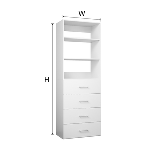 YChoiceMe 4-Drawer And 3-Drawer Open Storage Cabinet