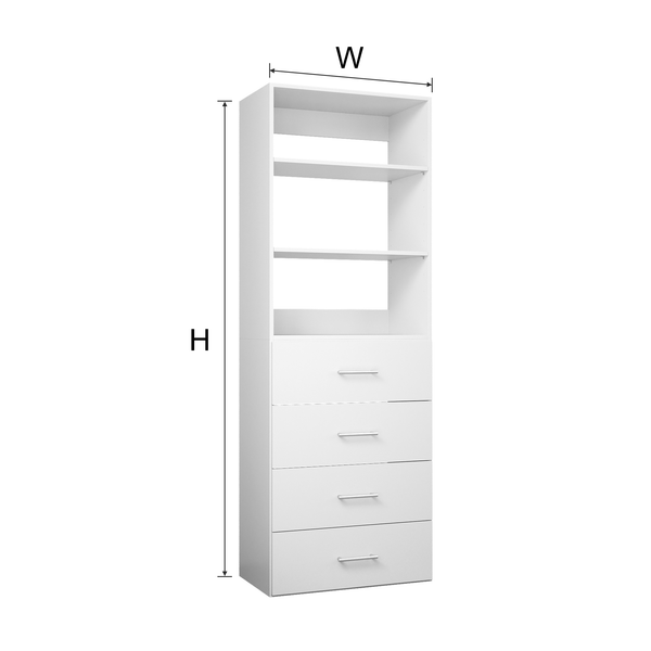 YChoiceMe 4-Drawer And 3-Drawer Open Storage Cabinet