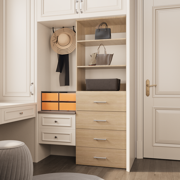 YChoiceMe 4-Drawer And 3-Drawer Open Storage Cabinet