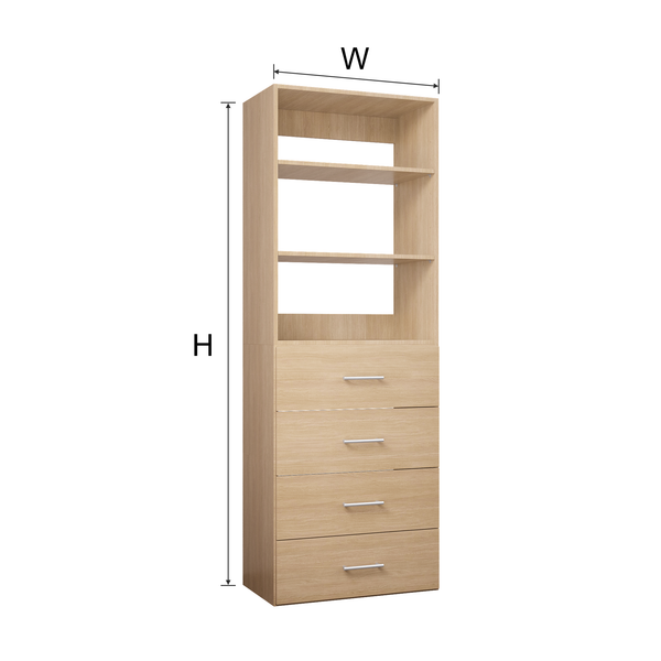 YChoiceMe 4-Drawer And 3-Drawer Open Storage Cabinet