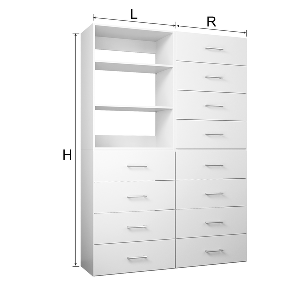 YChoiceMe White Storage Armoire With Drawers
