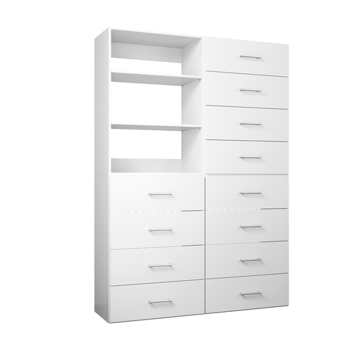 YChoiceMe White Storage Armoire With Drawers