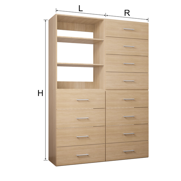 YChoiceMe White Storage Armoire With Drawers