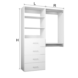 YChoiceMe White Storage Armoire With Drawers