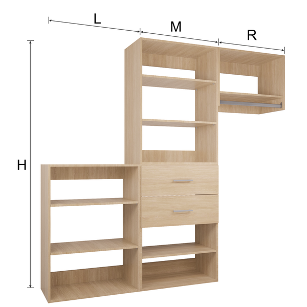 YChoiceMe Walk-In Wardrobe With Drawers Set