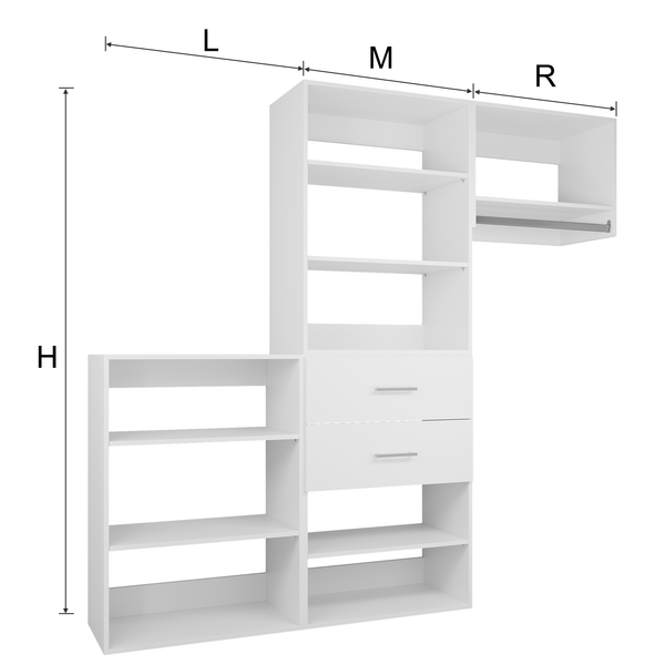 YChoiceMe Walk-In Wardrobe With Drawers Set