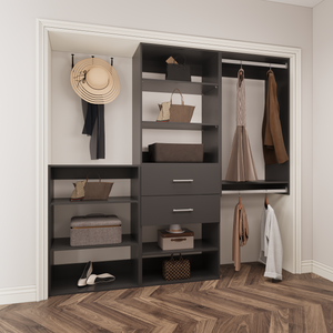 YChoiceMe 58.5-94.5'' W Closet System Starter Kit