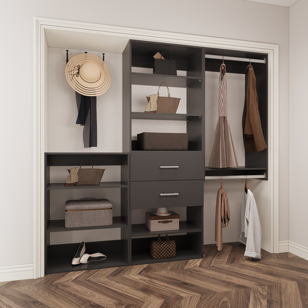 YChoiceMe 58.5-94.5'' W Closet System Starter Kit