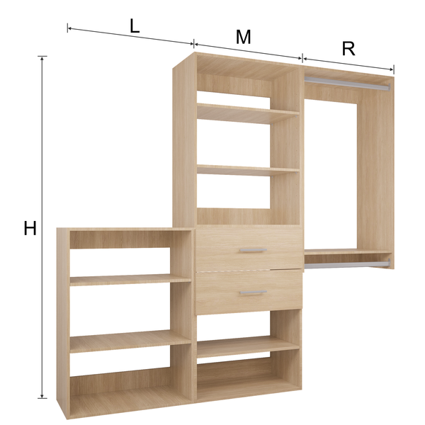 YChoiceMe 58.5-94.5'' W Closet System Starter Kit