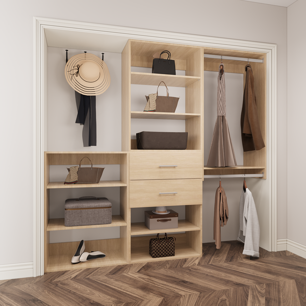 YChoiceMe 58.5-94.5'' W Closet System Starter Kit