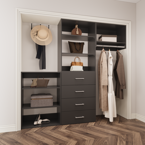 YChoiceMe 58.5-94.5 In Wide Drawer Closet System