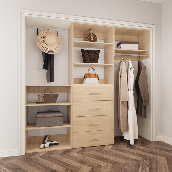 YChoiceMe 58.5-94.5 In Wide Drawer Closet System