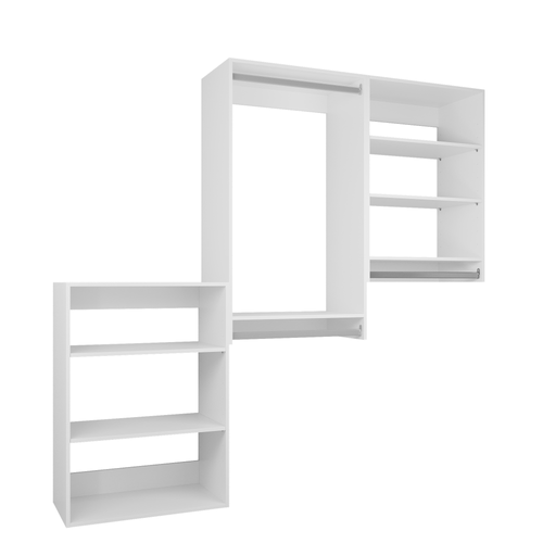 White 3-Piece Modular Closet (58.5"W - 94.5"W)