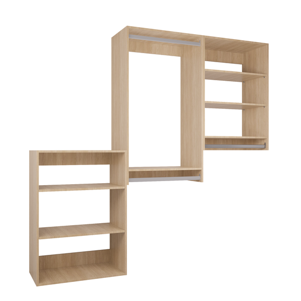 White 3-Piece Modular Closet (58.5"W - 94.5"W)