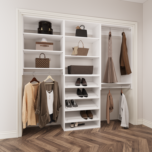 YChoiceMe Wooden Tower Wardrobe Storage Rack