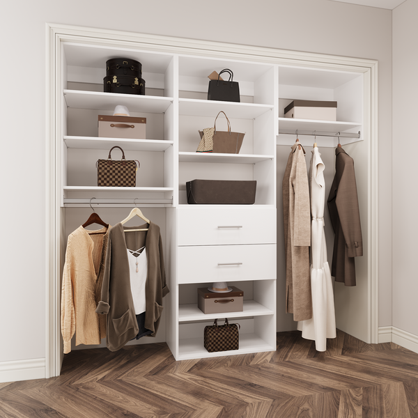 YChoiceMe Wardrobe Shelving System With 2 Drawers