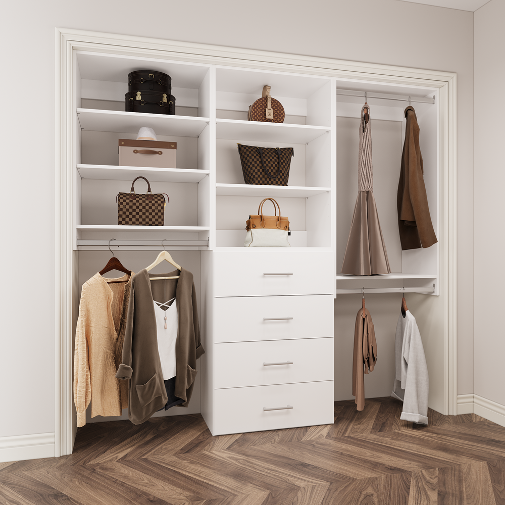 Closet Organizing System With Drawers