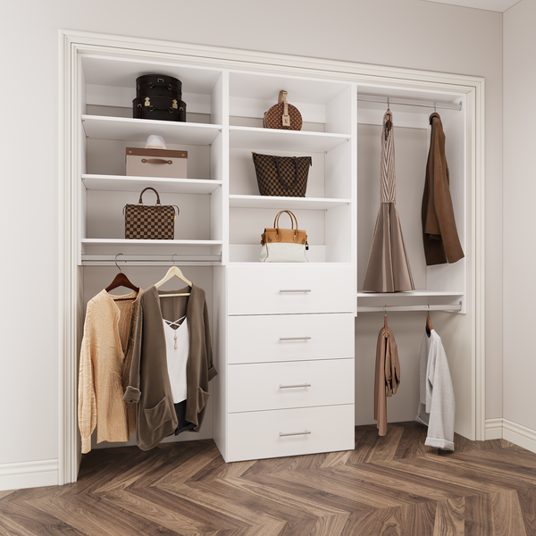 Closet Organizing System With Drawers