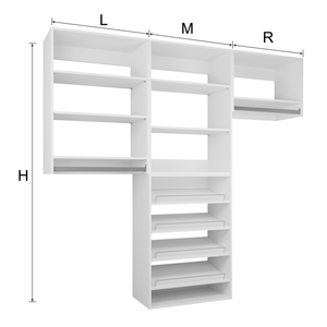YChoiceMe White Wardrobe Furniture Set