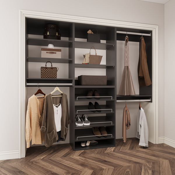 YChoiceMe Wooden Tower Wardrobe Storage Rack