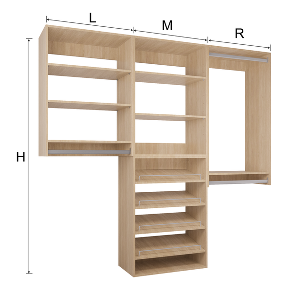 YChoiceMe Wooden Tower Wardrobe Storage Rack