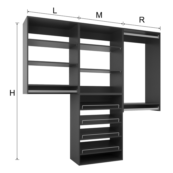 YChoiceMe Wooden Tower Wardrobe Storage Rack