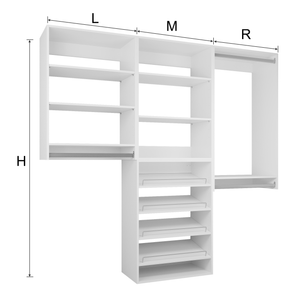 YChoiceMe Wooden Tower Wardrobe Storage Rack
