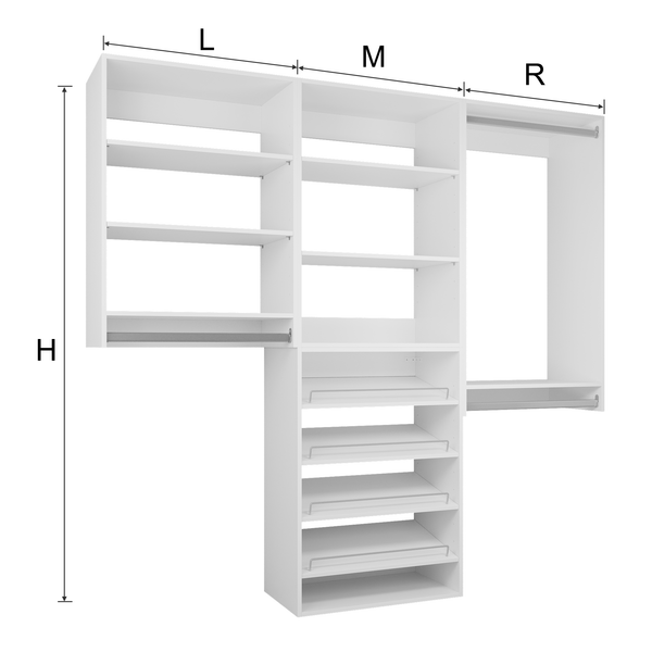 YChoiceMe Wooden Tower Wardrobe Storage Rack