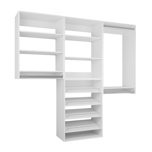 YChoiceMe Wooden Tower Wardrobe Storage Rack