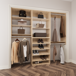YChoiceMe Wooden Tower Wardrobe Storage Rack