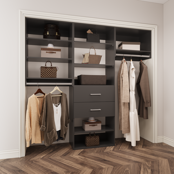 YChoiceMe Wardrobe Shelving System With 2 Drawers